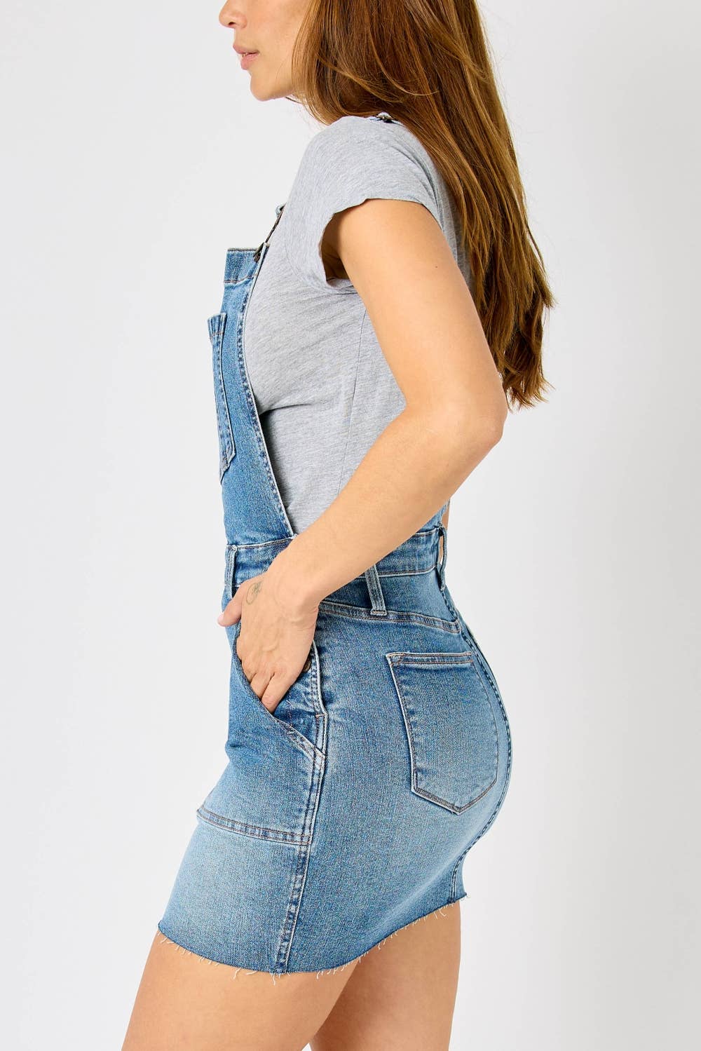 HW Raw Hem Overall Skirt (XL Only)