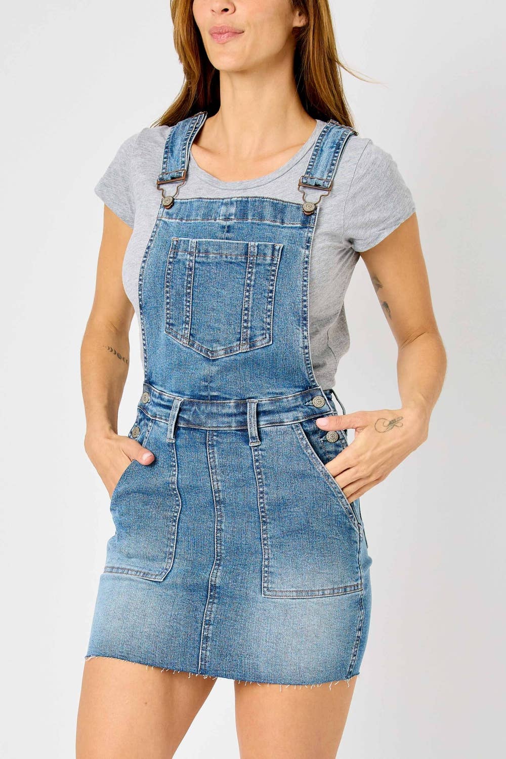 HW Raw Hem Overall Skirt (XL Only)